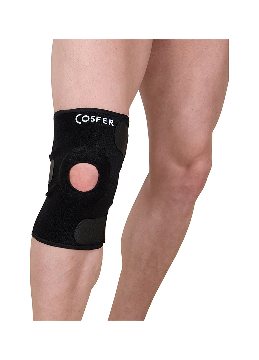Бандаж на колено Cosfer логотип чёрный