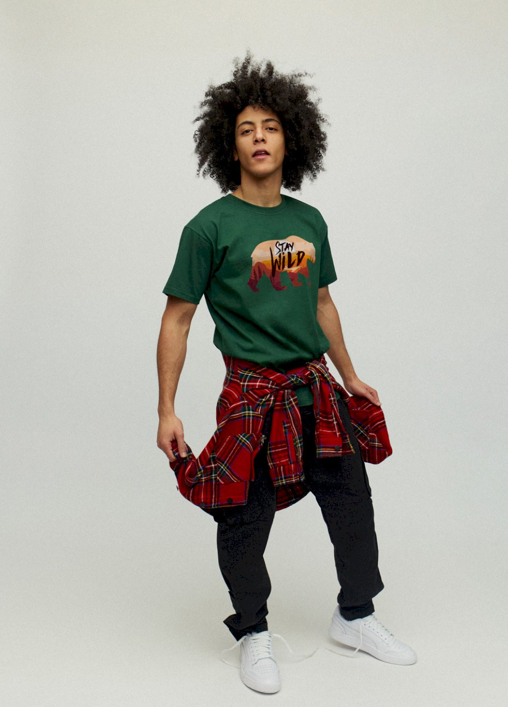 Темно-зелена футболка чоловіча YAPPI