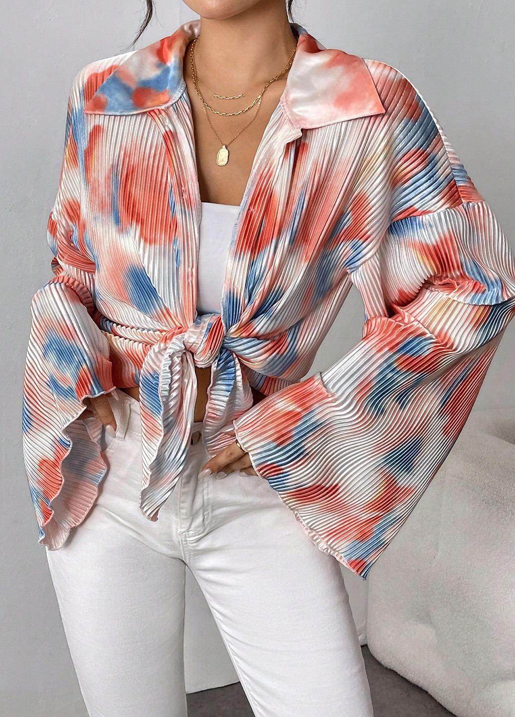 Комбинированная блуза SHEIN