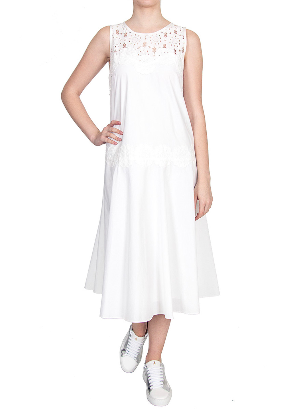 Белое кэжуал платье BEATRICE