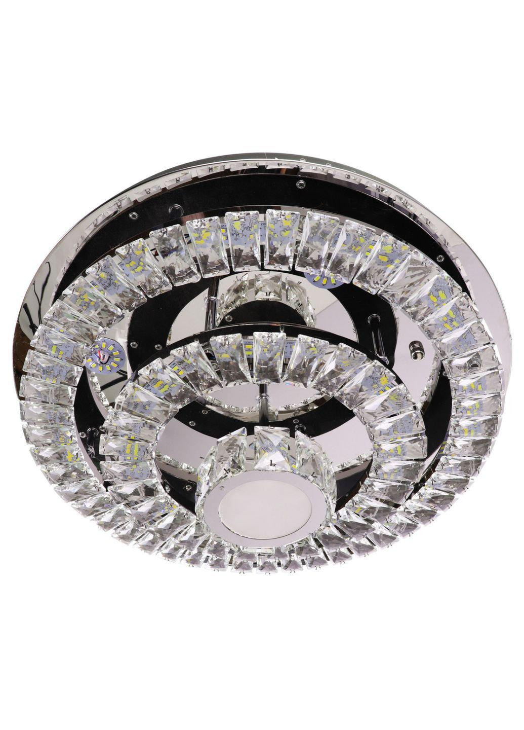 Люстра потолочная хрустальная LED с пультом C1793/500 Хром 19х50х50 см. Sunnysky (253122220)