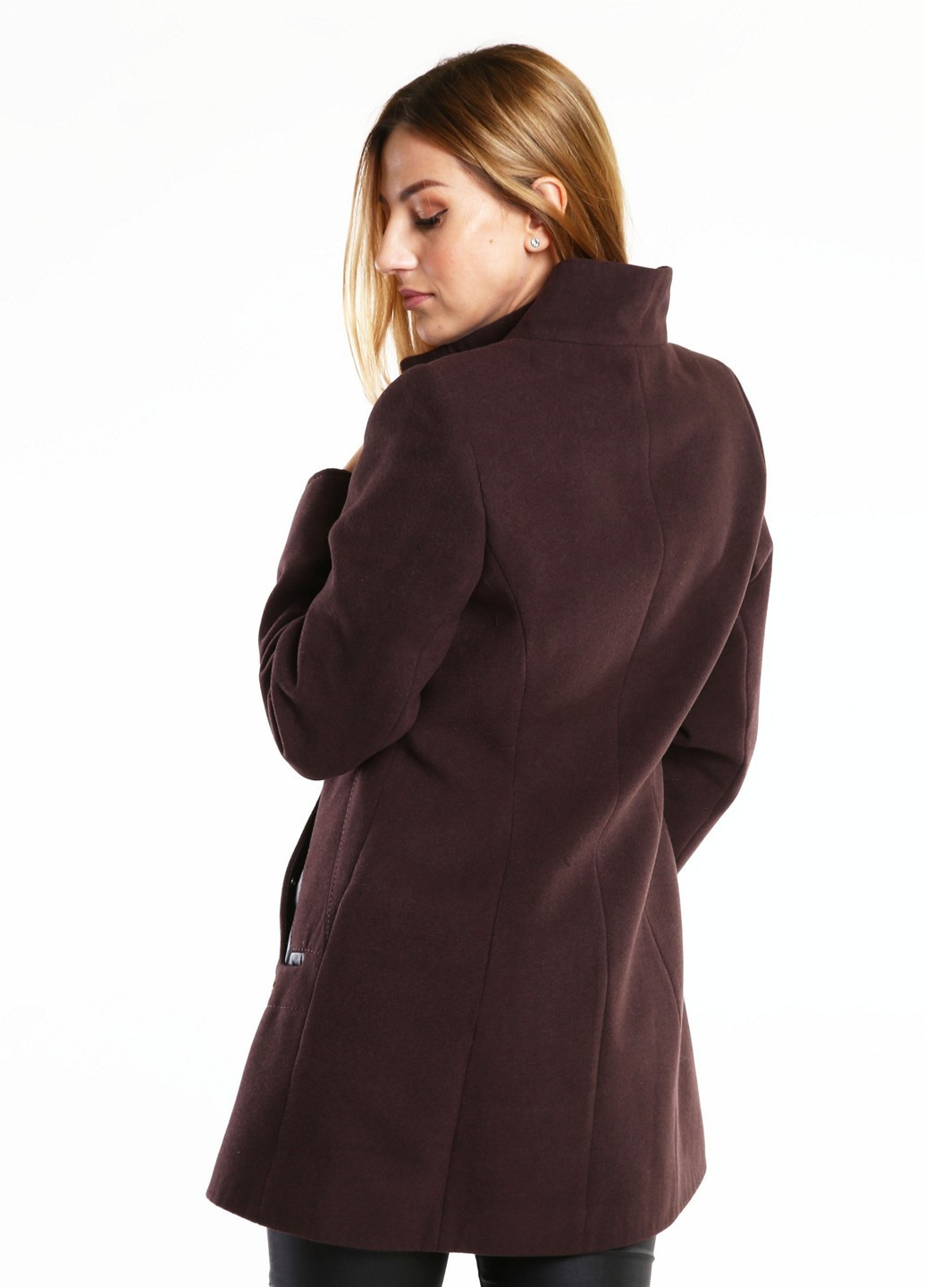 Темно-коричневое демисезонное Пальто Volange
