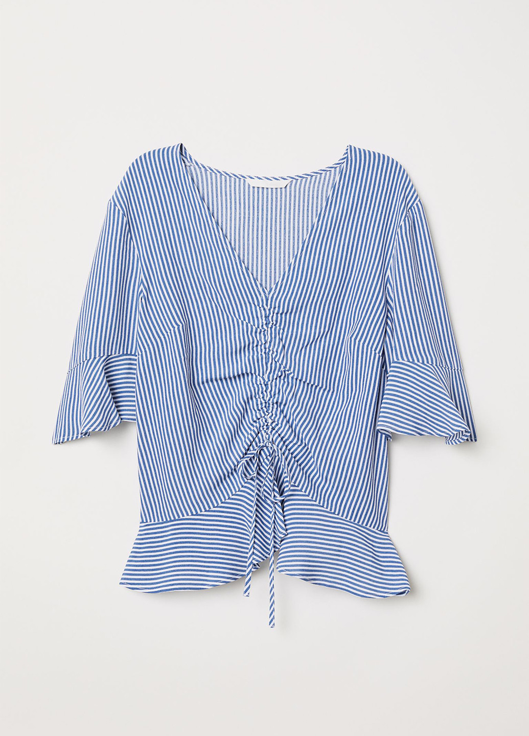 Комбинированная летняя блуза с баской H&M