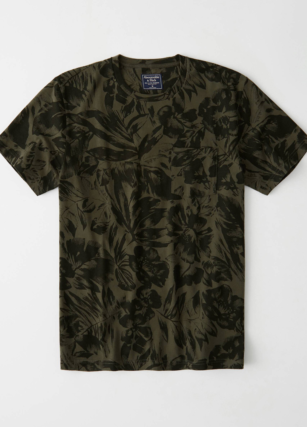 Хаки (оливковая) футболка Abercrombie & Fitch