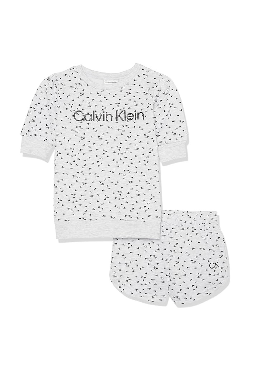 Серый летний комплект (свитшот, шорты) Calvin Klein