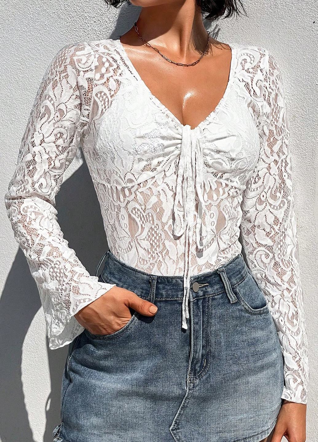 Біла блуза SHEIN