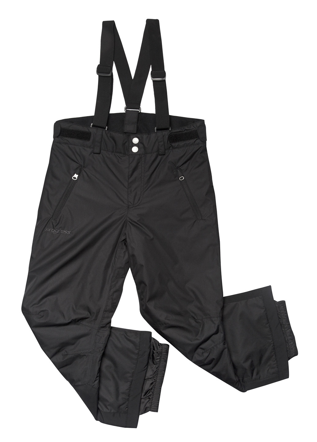 Черные кэжуал демисезонные брюки прямые Progress by Reima