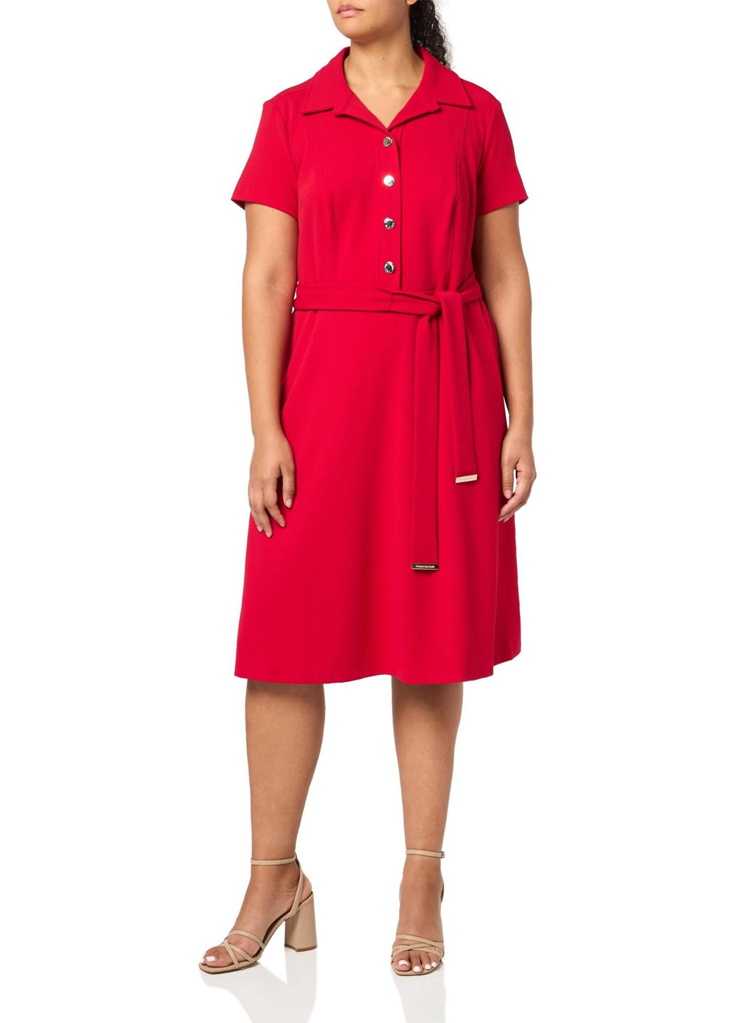 Червона кежуал сукня поло Tommy Hilfiger однотонна