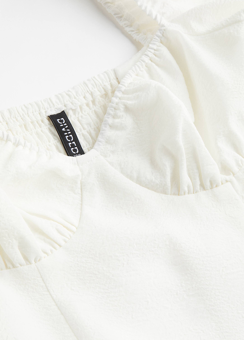 Кремовое кэжуал платье а-силуэт H&M однотонное