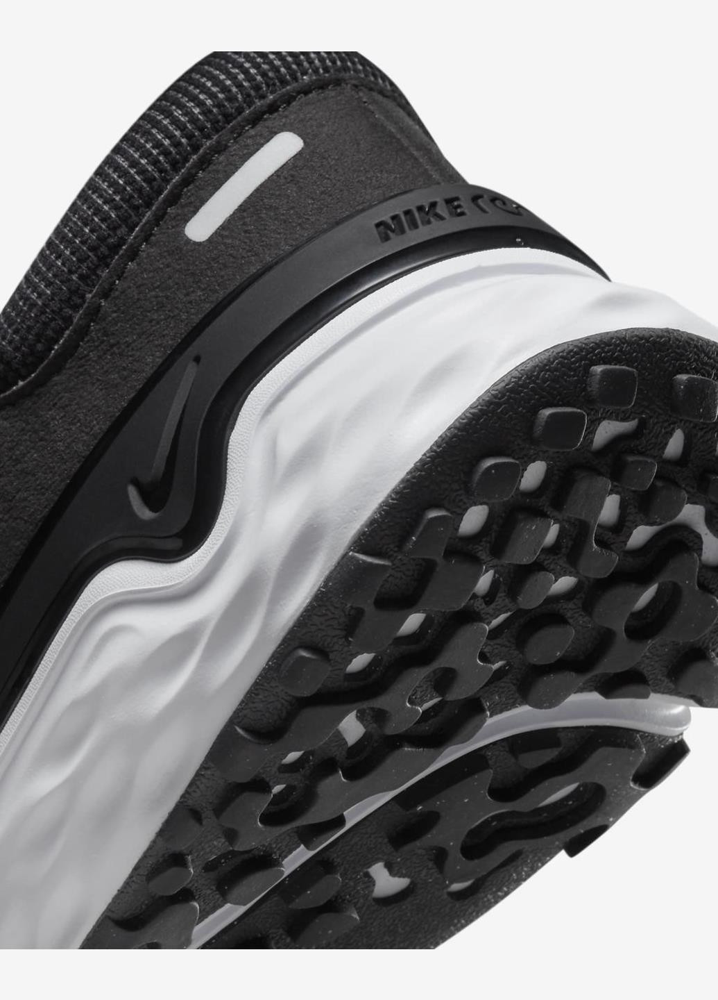 Кроссовки DR2682-002 Nike Renew Run 4 чёрно-белые демисезоны (317235527)