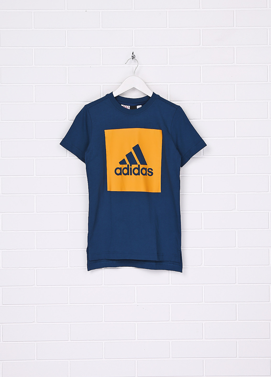 Темно-бирюзовая летняя футболка с коротким рукавом adidas