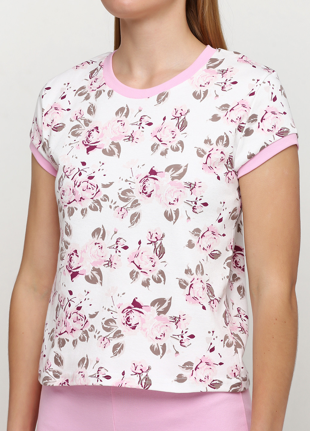 Світло-рожевий демісезонний комплект (футболка, шорти) Трикомир
