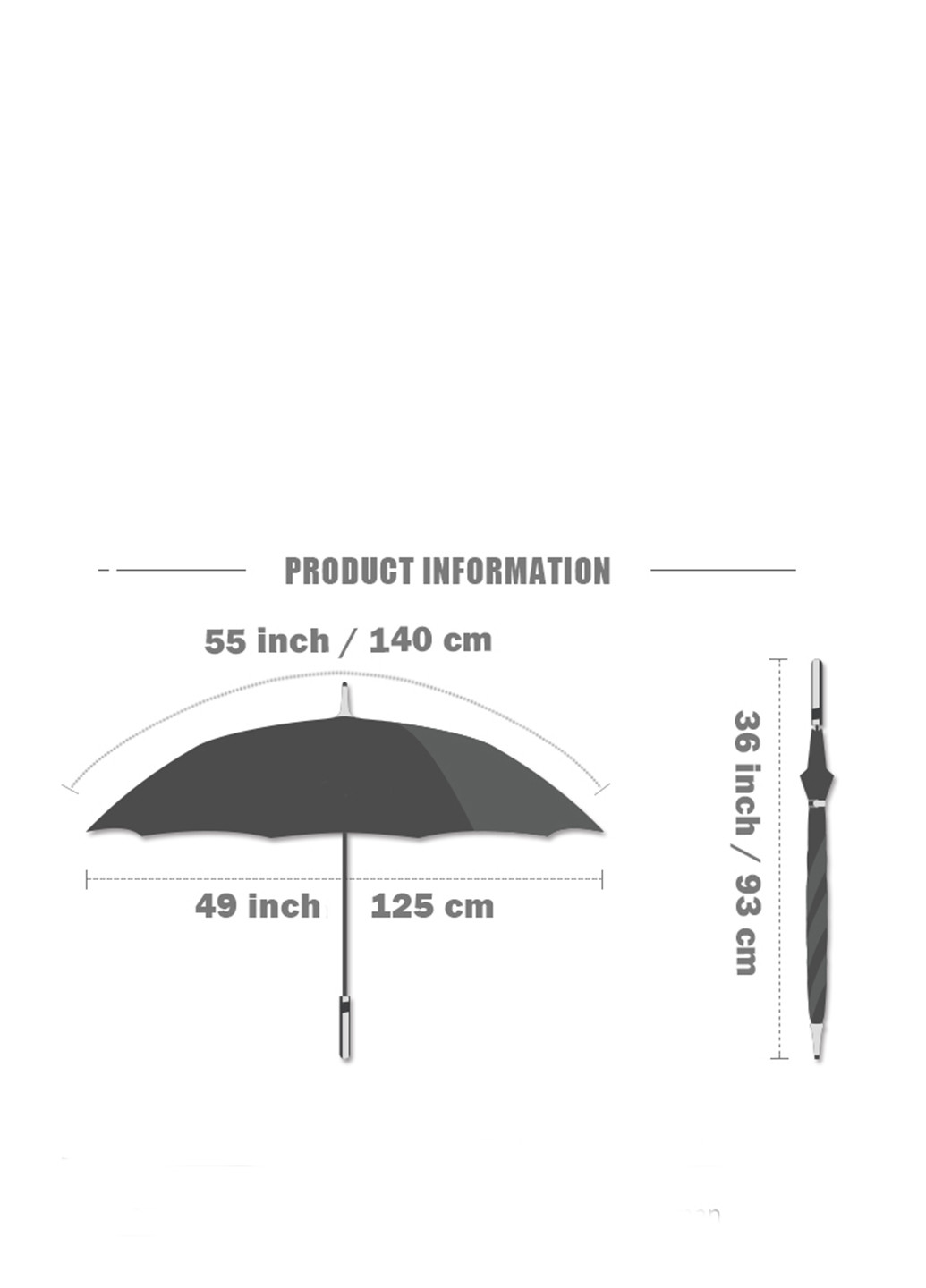 Серый зонт Krago средний (222523240)