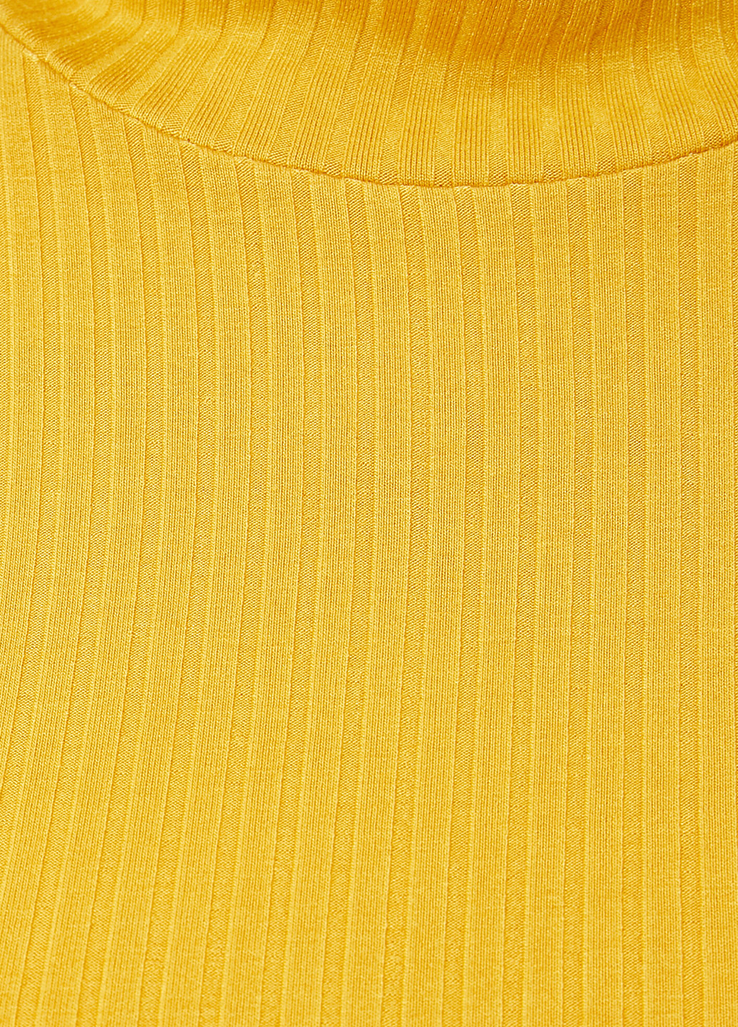 Гольф KOTON однотонный жёлтый кэжуал вискоза