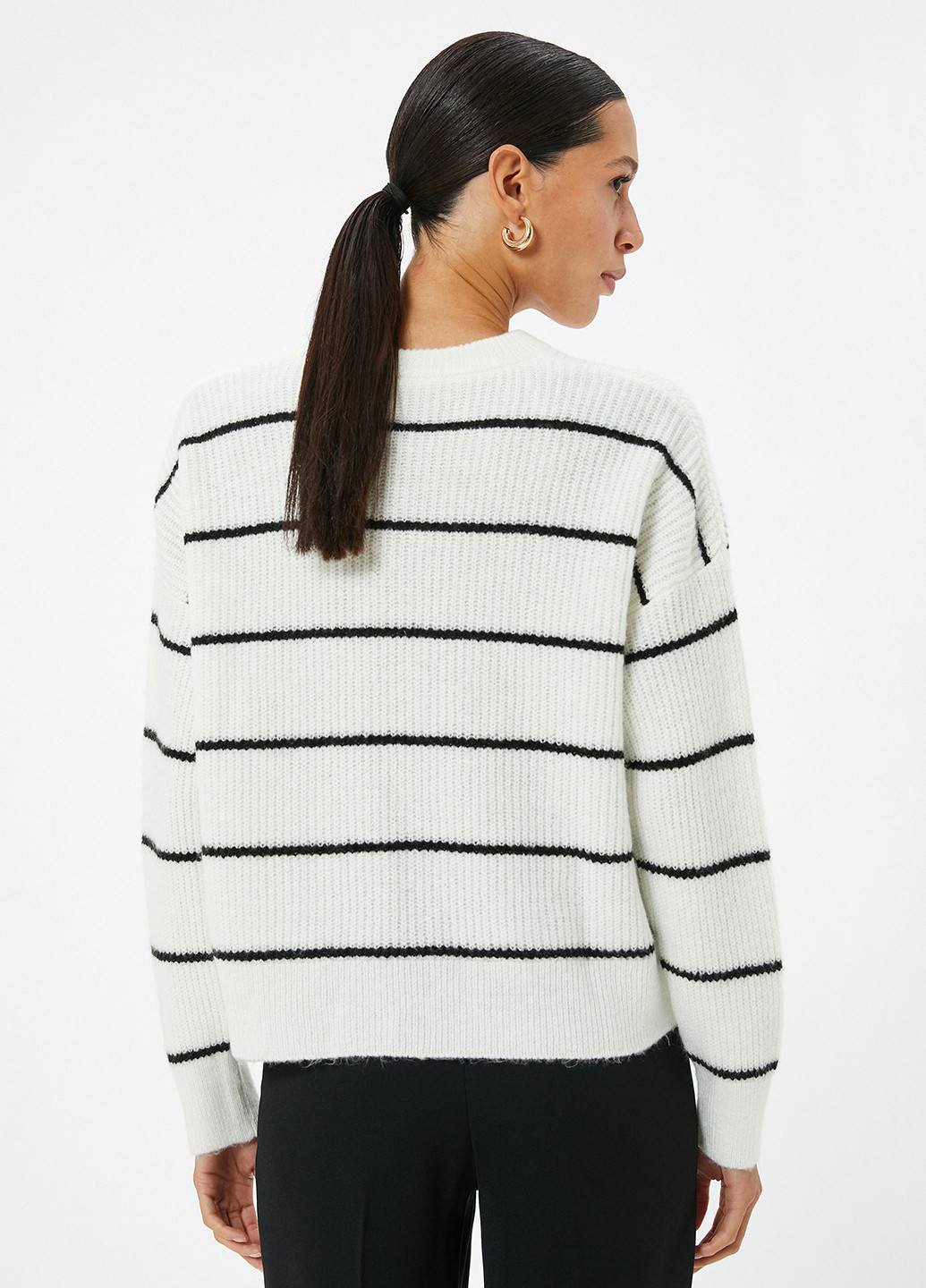 Черно-белый демисезонный джемпер джемпер KOTON