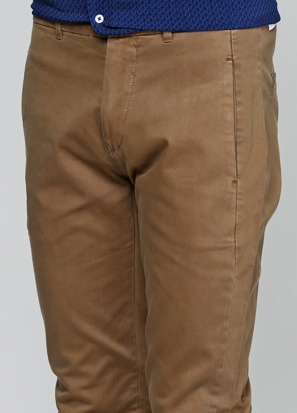 Светло-коричневые кэжуал демисезонные со средней талией брюки Alcott