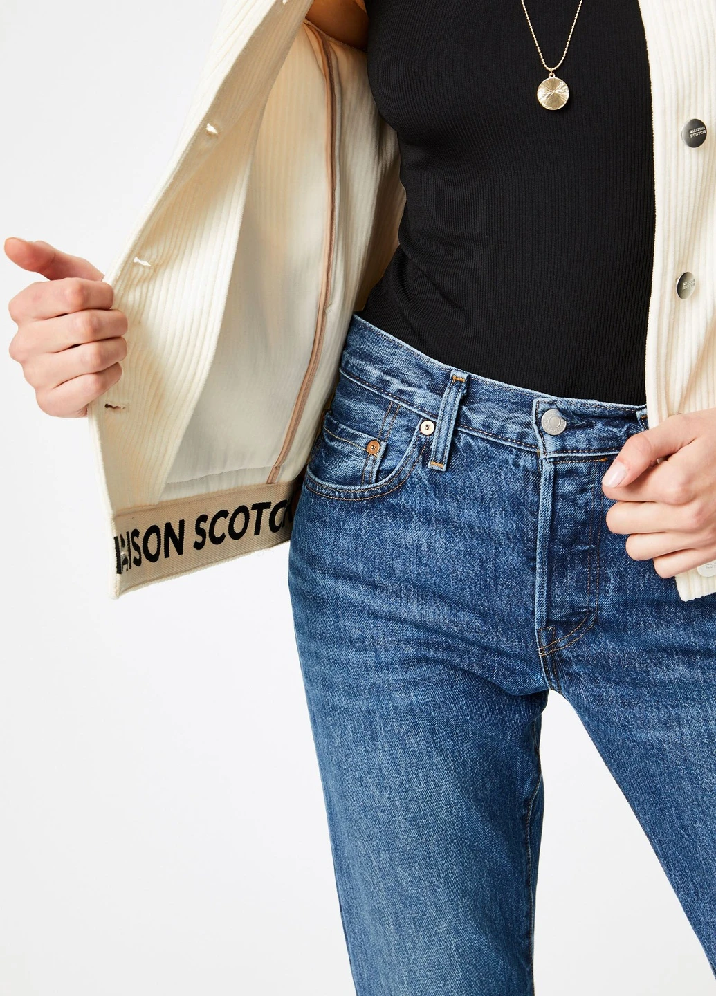 Бежева демісезонна куртка Scotch & Soda