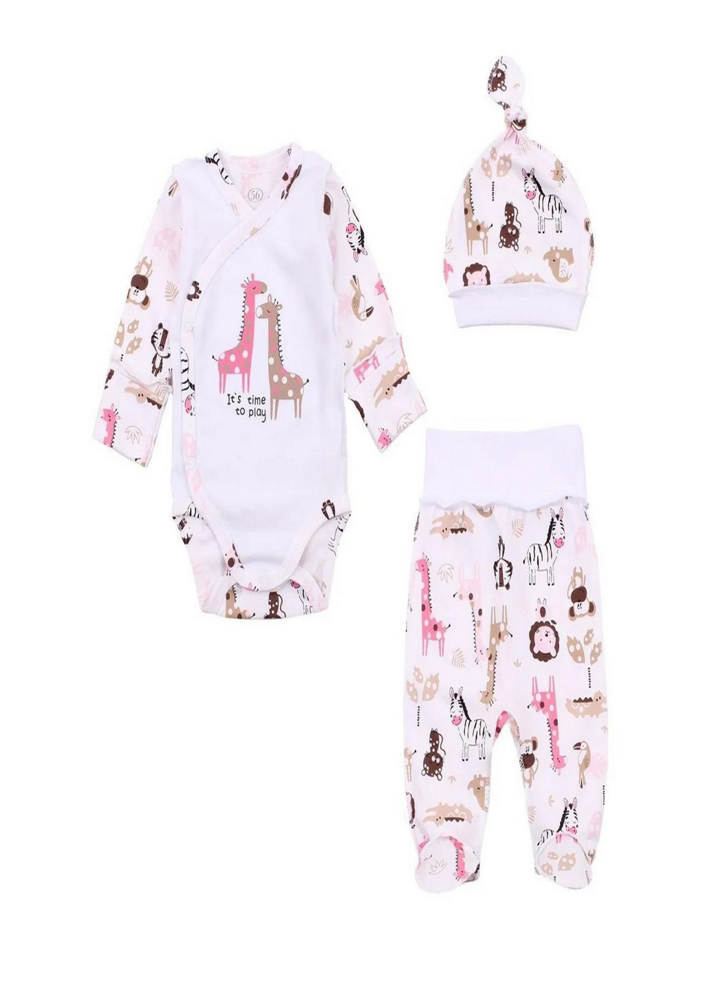 Білий комплект ясельний для немовлят Фламинго Текстиль