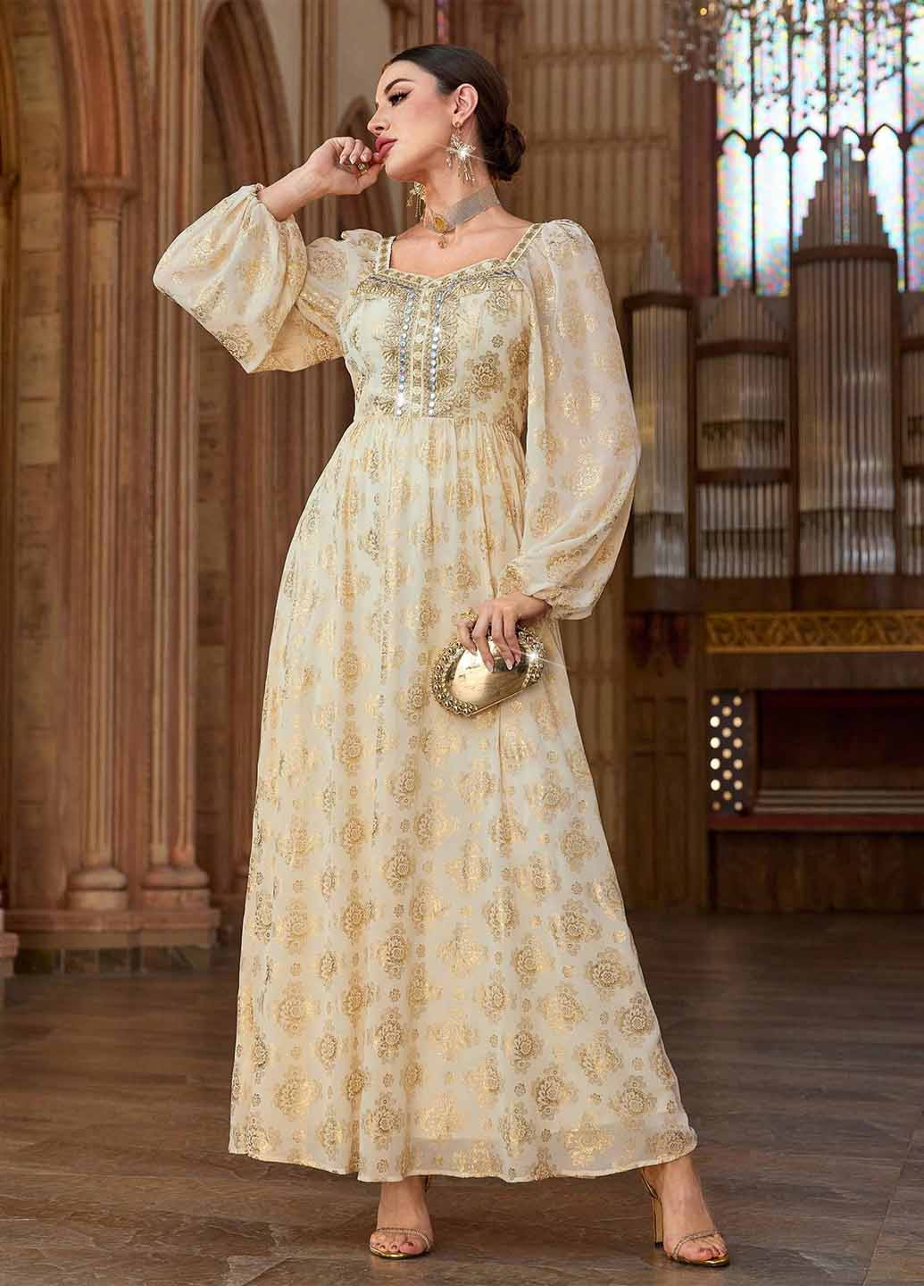 Бежева святковий, вечірня сукня а-силует SHEIN з малюнком