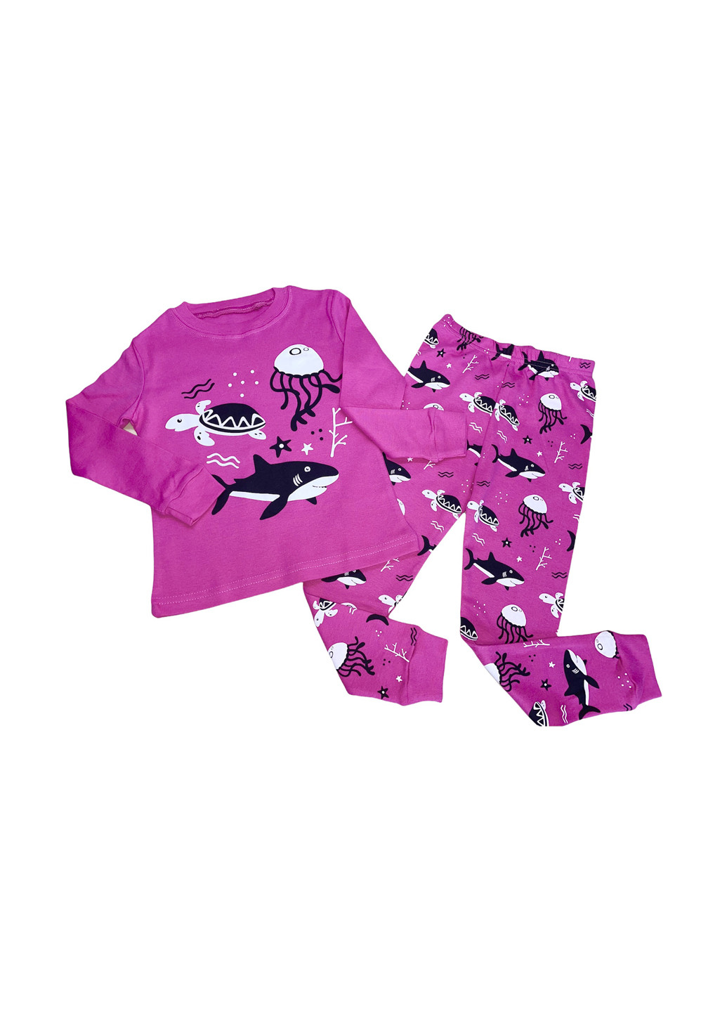 Розовая всесезон пижама (лонгслив, брюки) лонгслив + брюки No Brand