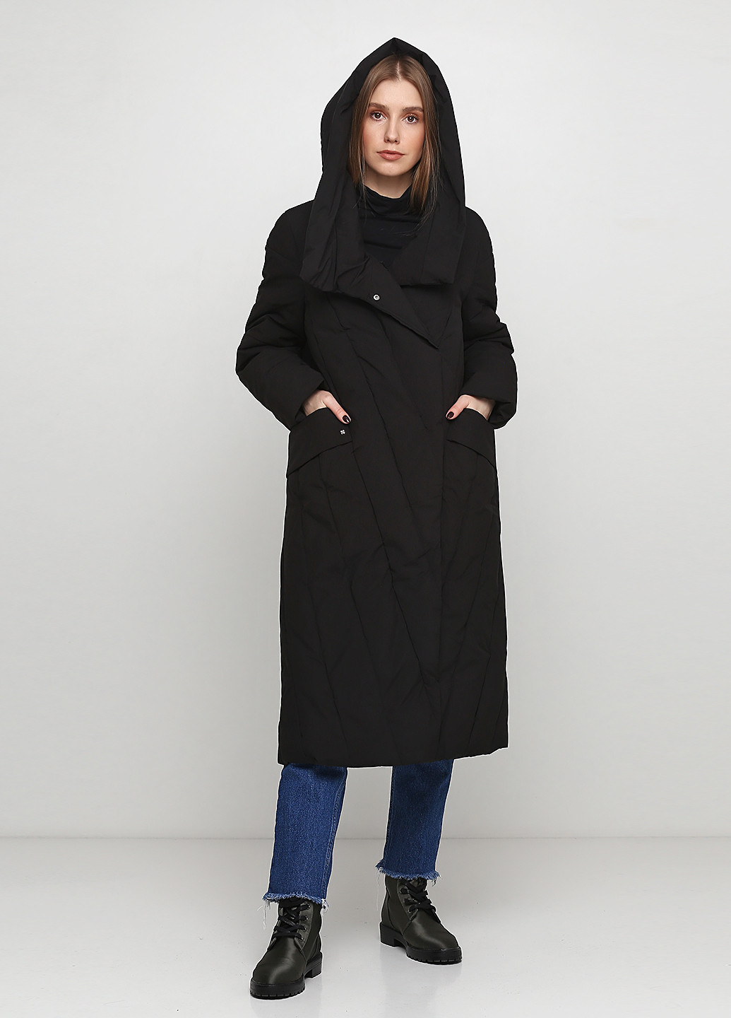 Черная зимняя куртка Damader