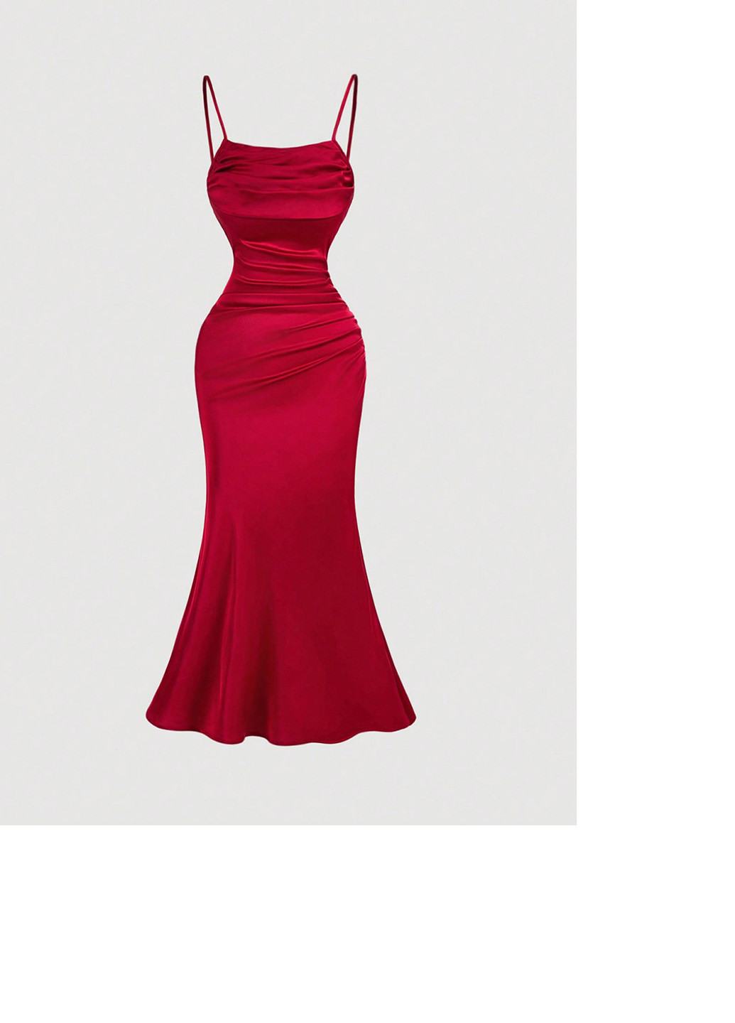 Красное вечернее платье годе SHEIN однотонное