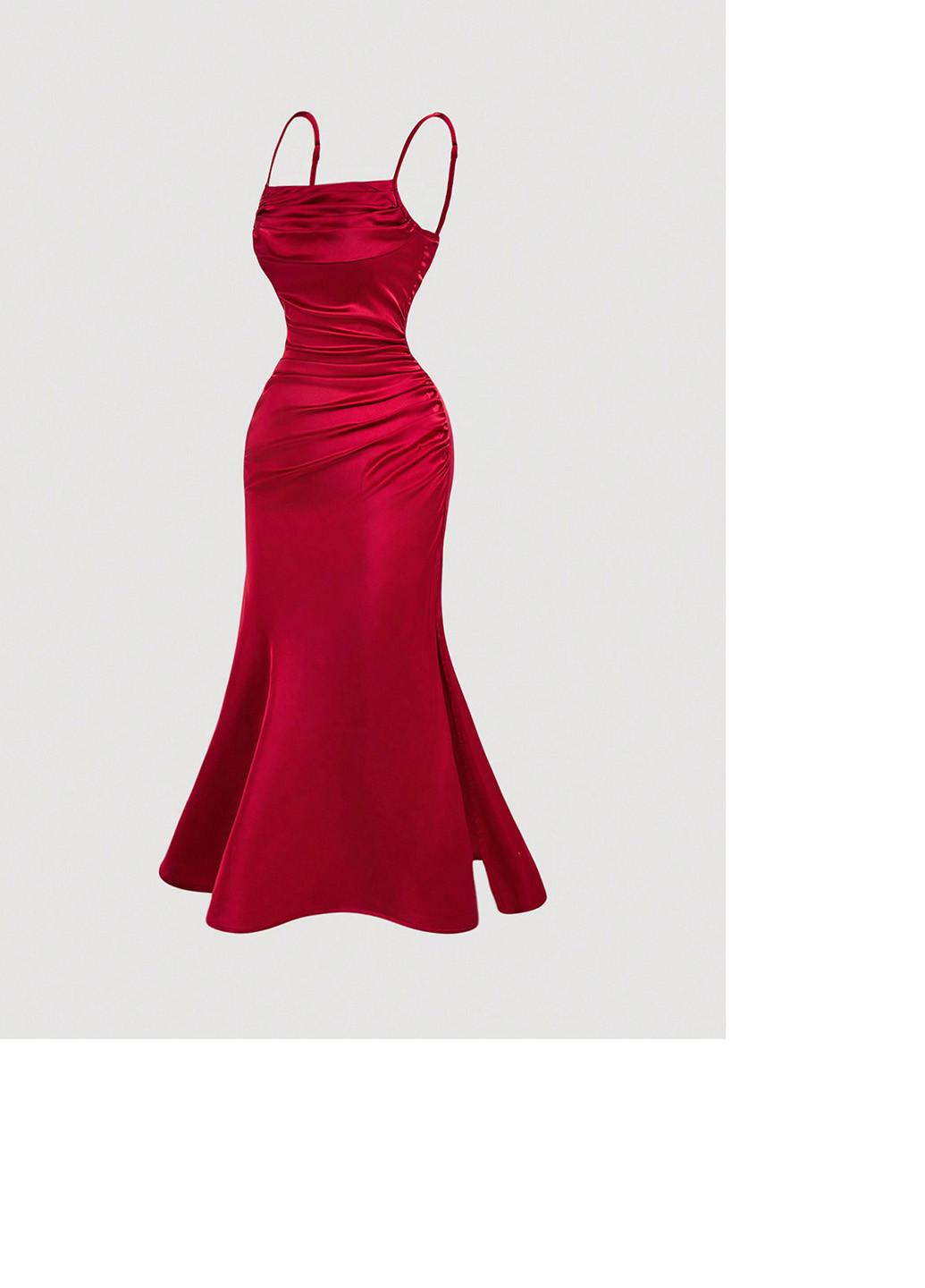 Красное вечернее платье годе SHEIN однотонное
