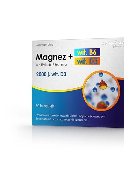 Magnez + Vit B6 + Vit D3 50 caps ActivLab (254325718)