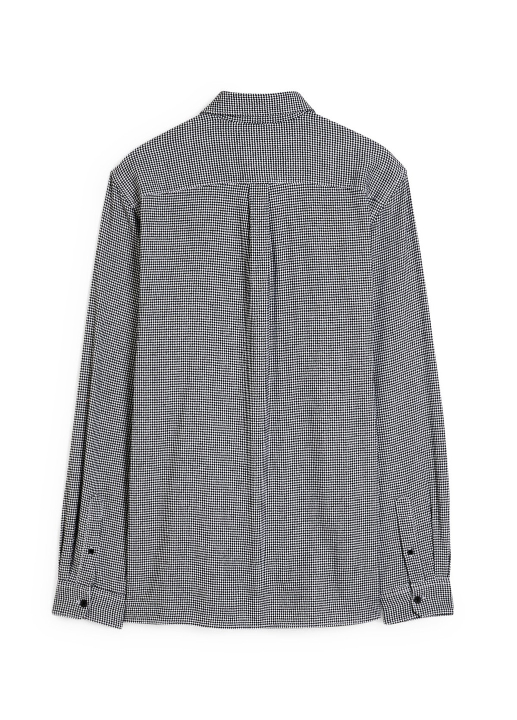 Черно-белая кэжуал рубашка с узором "гусиная лапка" C&A