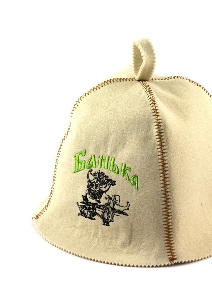 Банна шапка "Банька", штучне хутро, білий (LA-373) Luxyart (252611363)