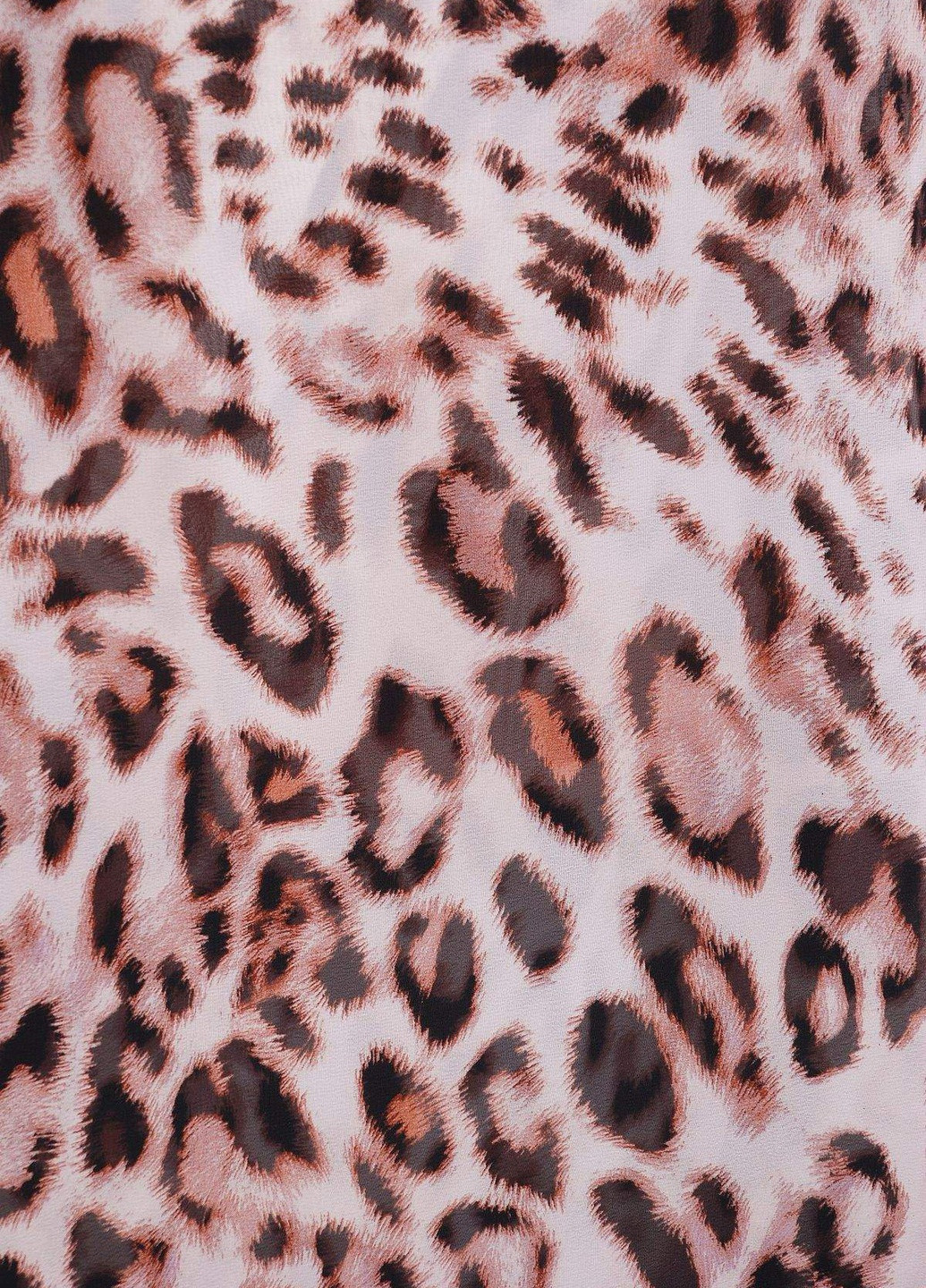 Коричневая многослойная блуза принт "леопард" венера коричневый Tatiana