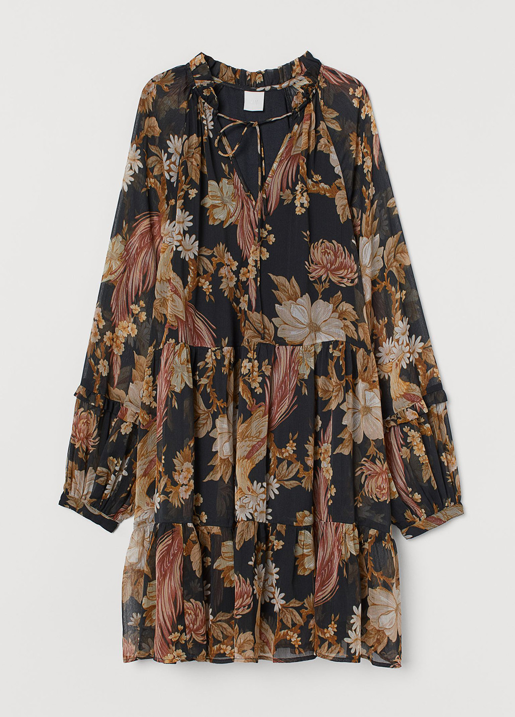 Комбінована кежуал сукня оверсайз H&M з квітковим принтом