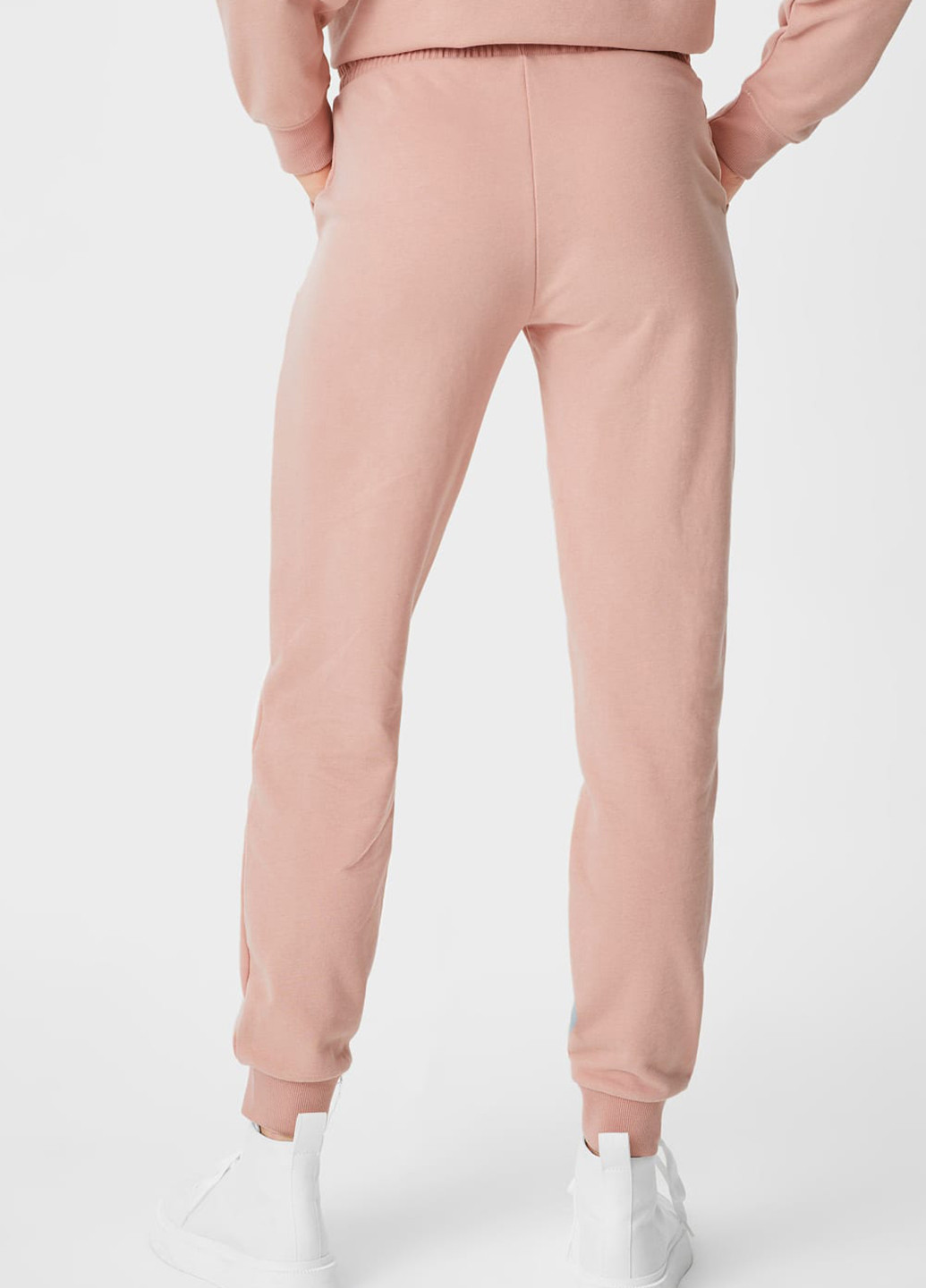 Светло-розовые спортивные демисезонные джоггеры брюки C&A