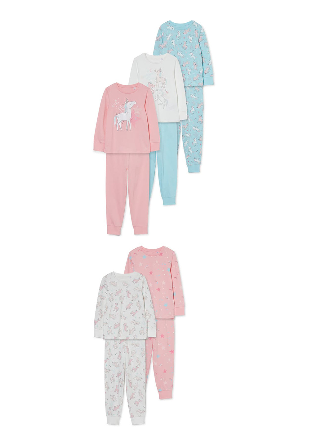 Комбинированная всесезон пижама (лонглив, брюки), 5 шт. лонгслив + брюки C&A