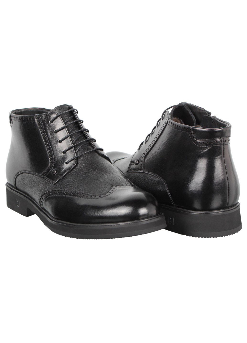 Черные зимние мужские зимние ботинки классические 197791 Cosottinni