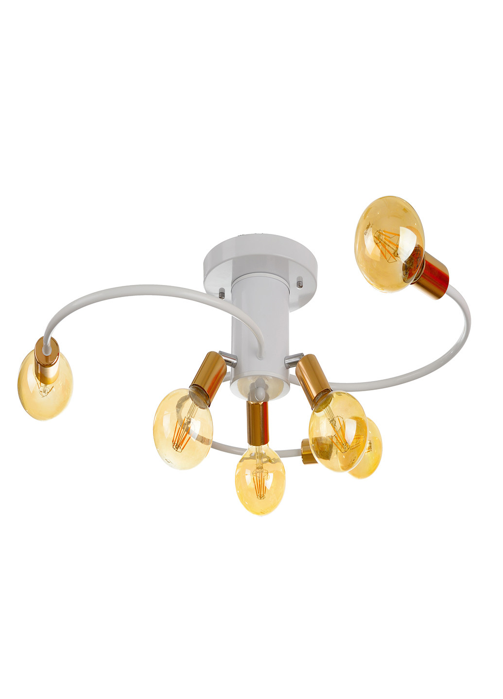 Люстра с золотистым покрытием на 6 лампочек BR-01 618C/6 E27 WH/G Brille (251891754)