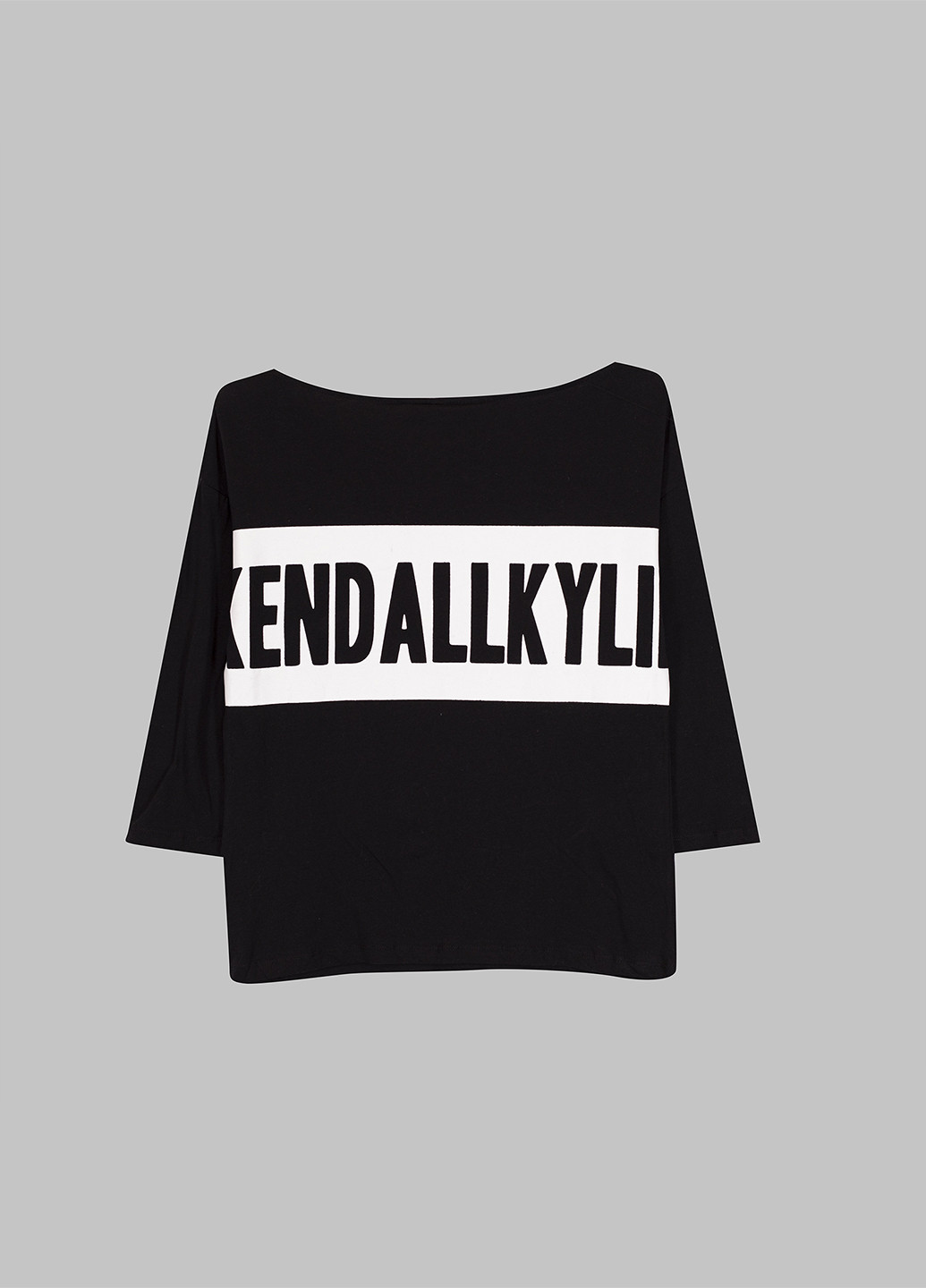 Чорна літня футболка Kendall & Kylie