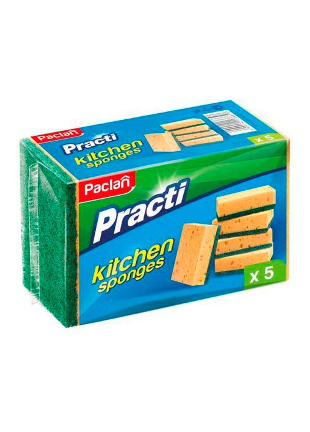 Губки для мытья посуды Practi Kitchen Sponges 5 шт. Paclan (199671204)