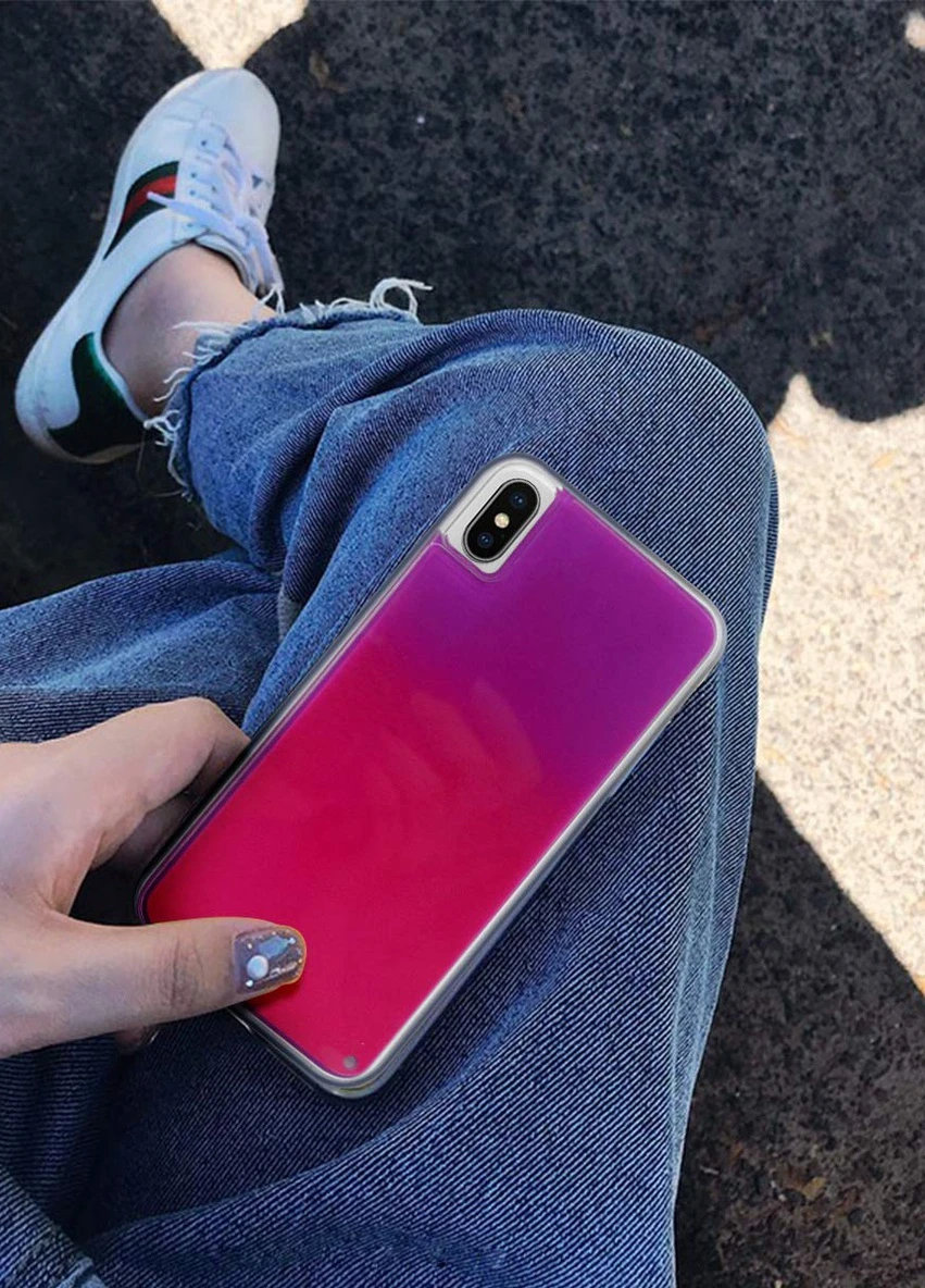 Неоновий чохол Neon Sand glow in the dark для Apple iPhone XS Max (6.5 ') Фіолетовий / Рожевий (is_00000033304_8) Epik (229726276)