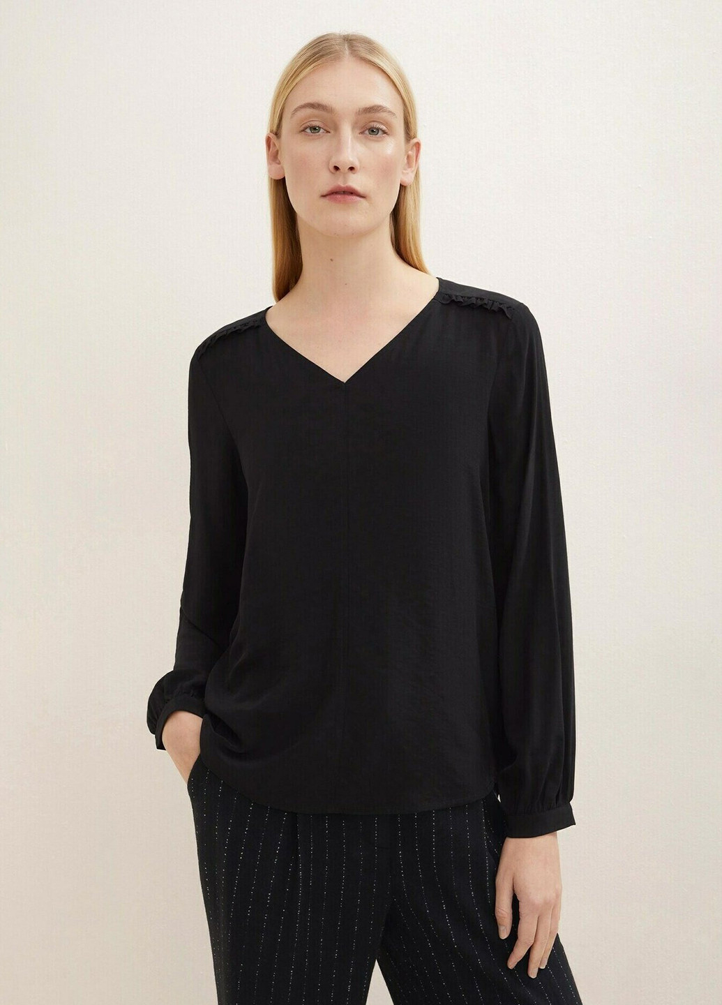 Чёрная блуза Tom Tailor