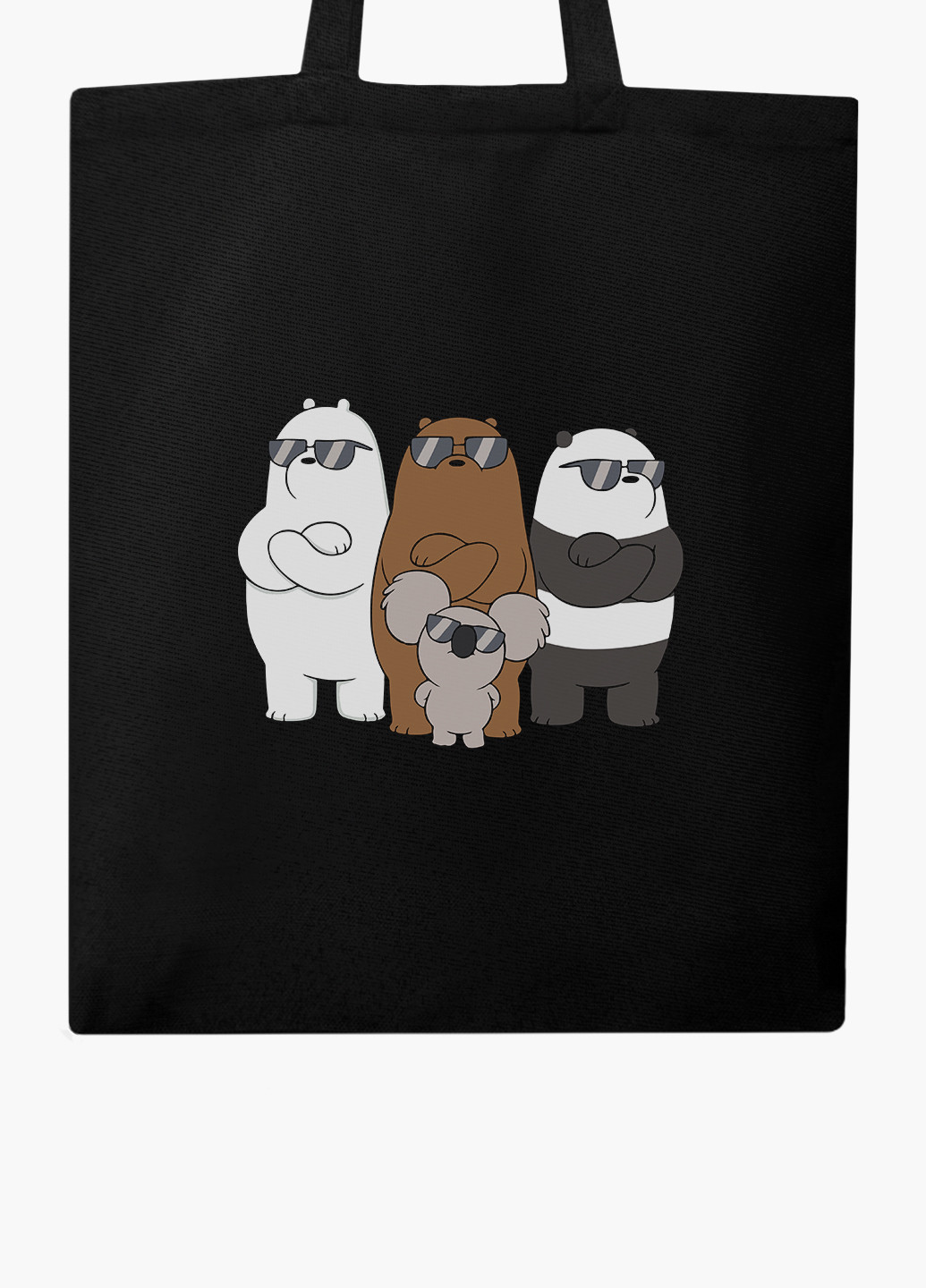 Эко сумка шоппер Вся правда о медведях (We Bare Bears) (9227-2892-BK) MobiPrint (236265414)