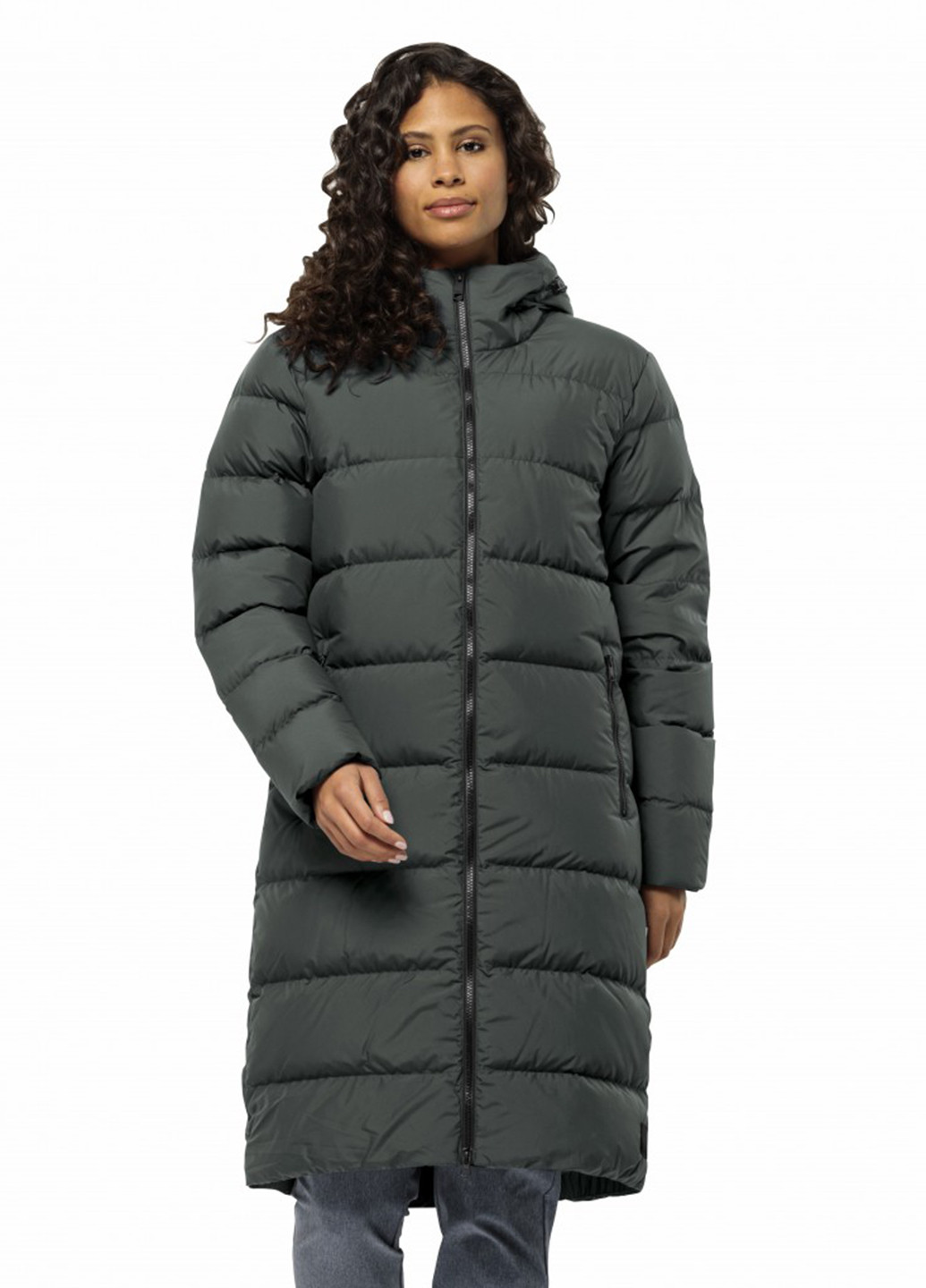 Темно-зеленое зимнее Пальто Jack Wolfskin