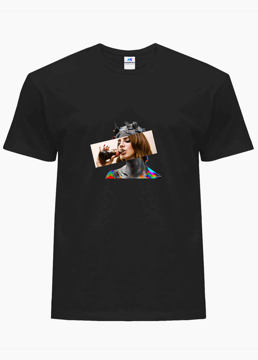 Черная демисезон футболка женская лана дель рей ренессанс (lana del rey renaissance) (8976-1204) xxl MobiPrint