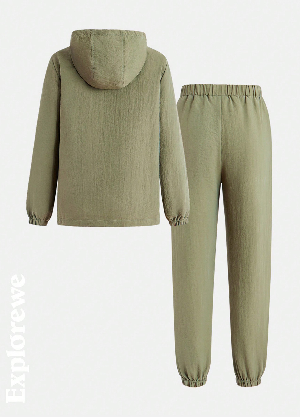 Бежевий демісезонний костюм (вітровка, брюки) SHEIN