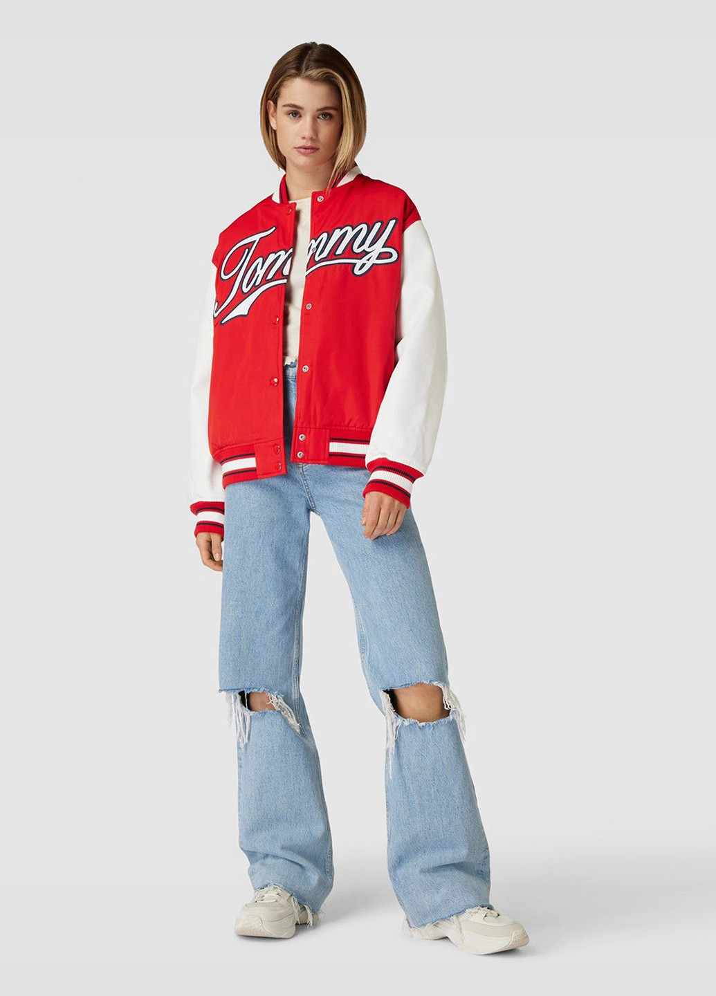 Бомбер Tommy Jeans бейсбольный на кнопках (307061411)