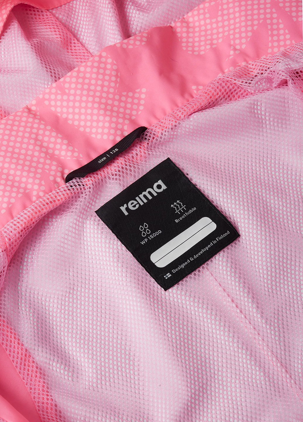 Розовая демисезонная куртка облегчённая Reima Valko