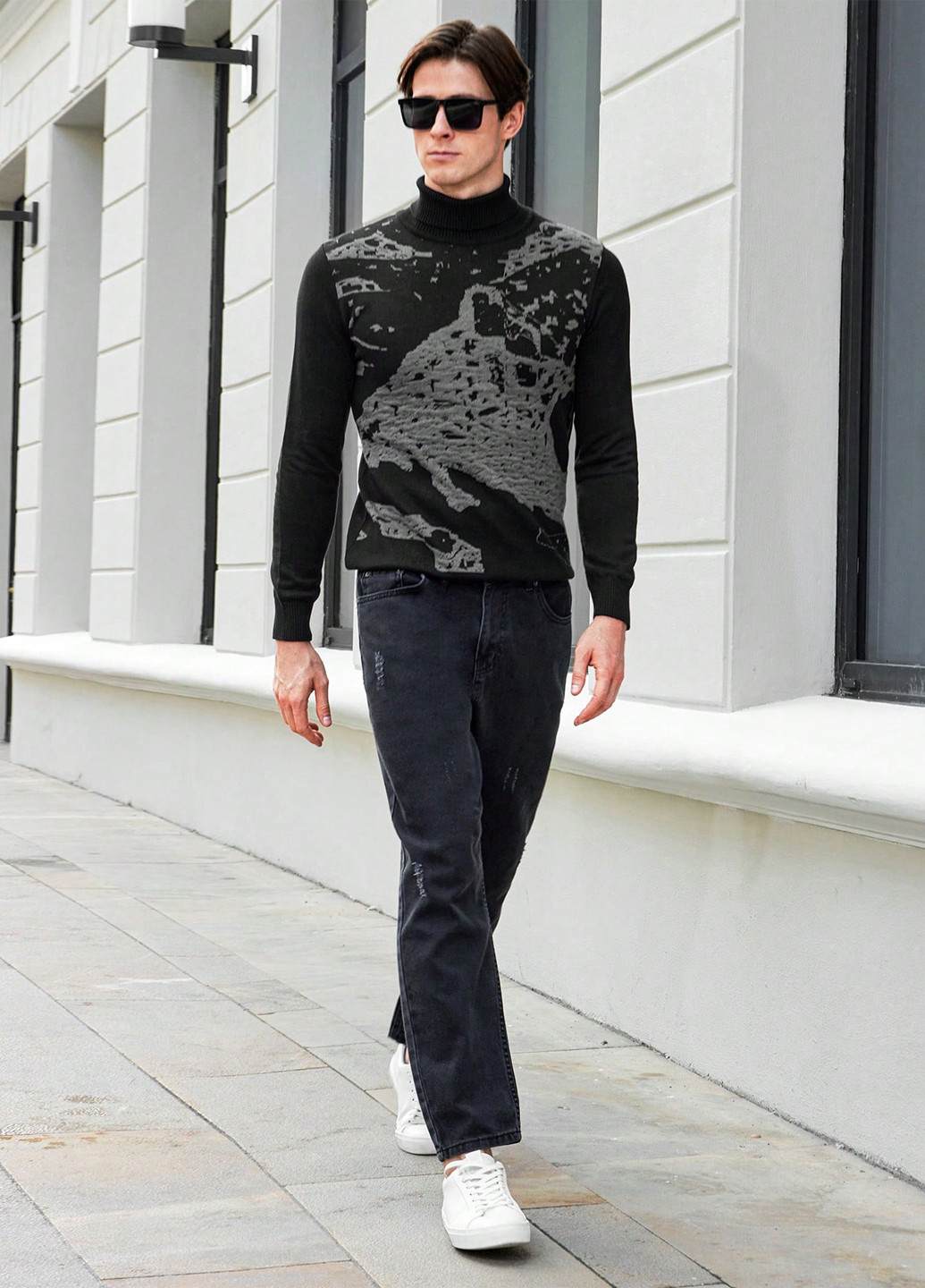 Чорний демісезонний светр SHEIN