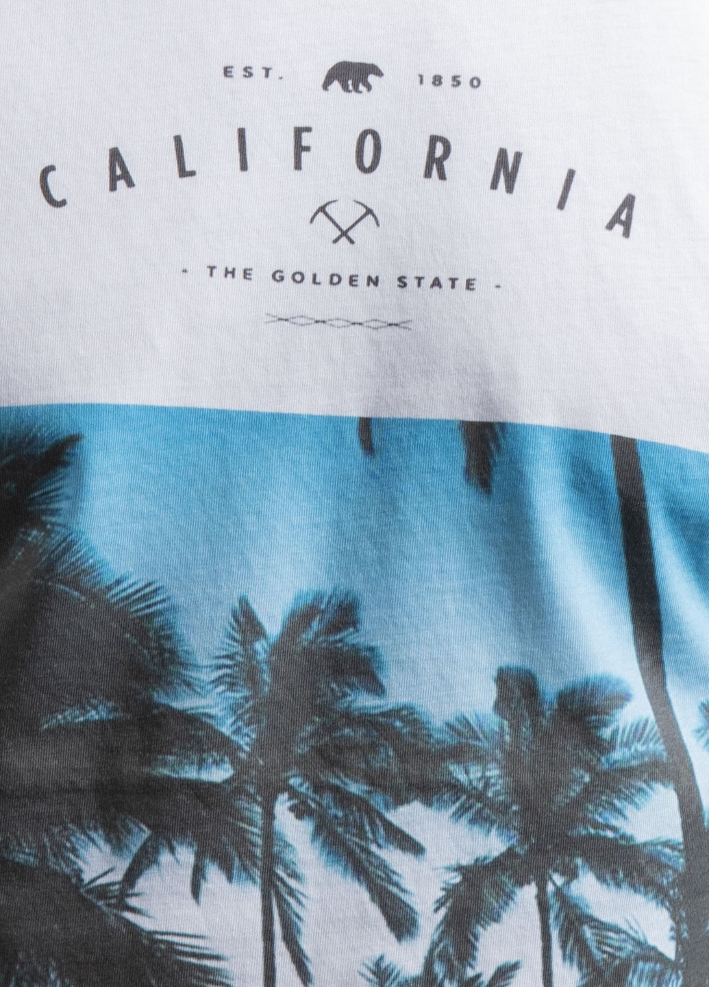 Белая белая футболка с принтом california Ko Samui