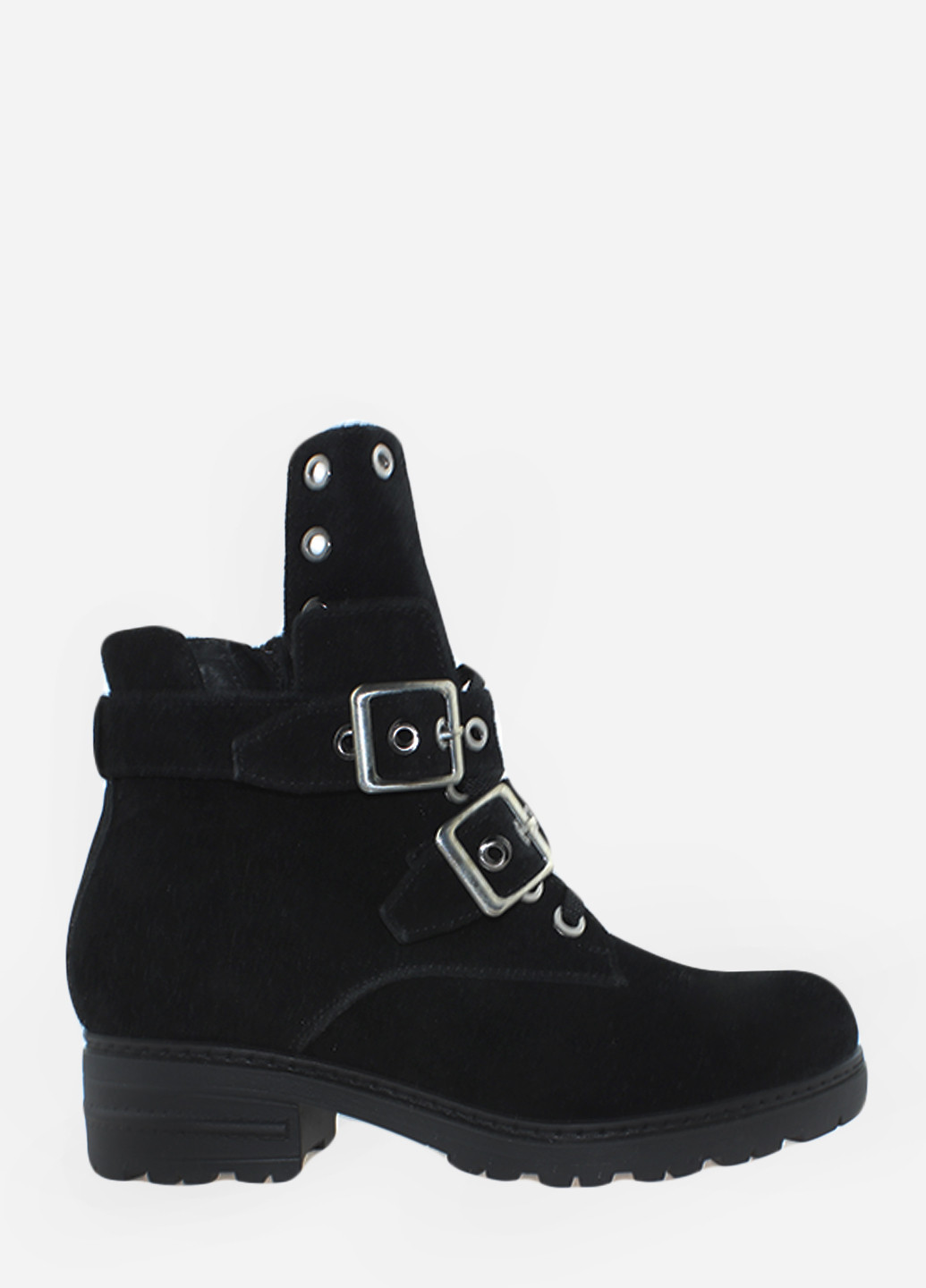 Зимние ботинки rd6446-11 черный Darini из натуральной замши