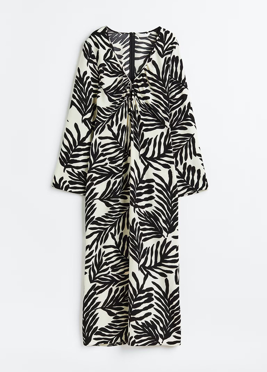 Кремова кежуал сукня а-силует H&M з абстрактним візерунком